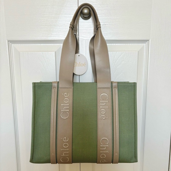 ✨NWT✨CHLOE MEDIUM WOODY TOTE (Green) - Picture 7 of 12